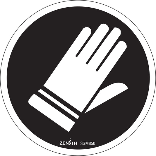 Protection des mains requise, panneau de sécurité standard CSA, 6" x 6", vinyle, pictogramme