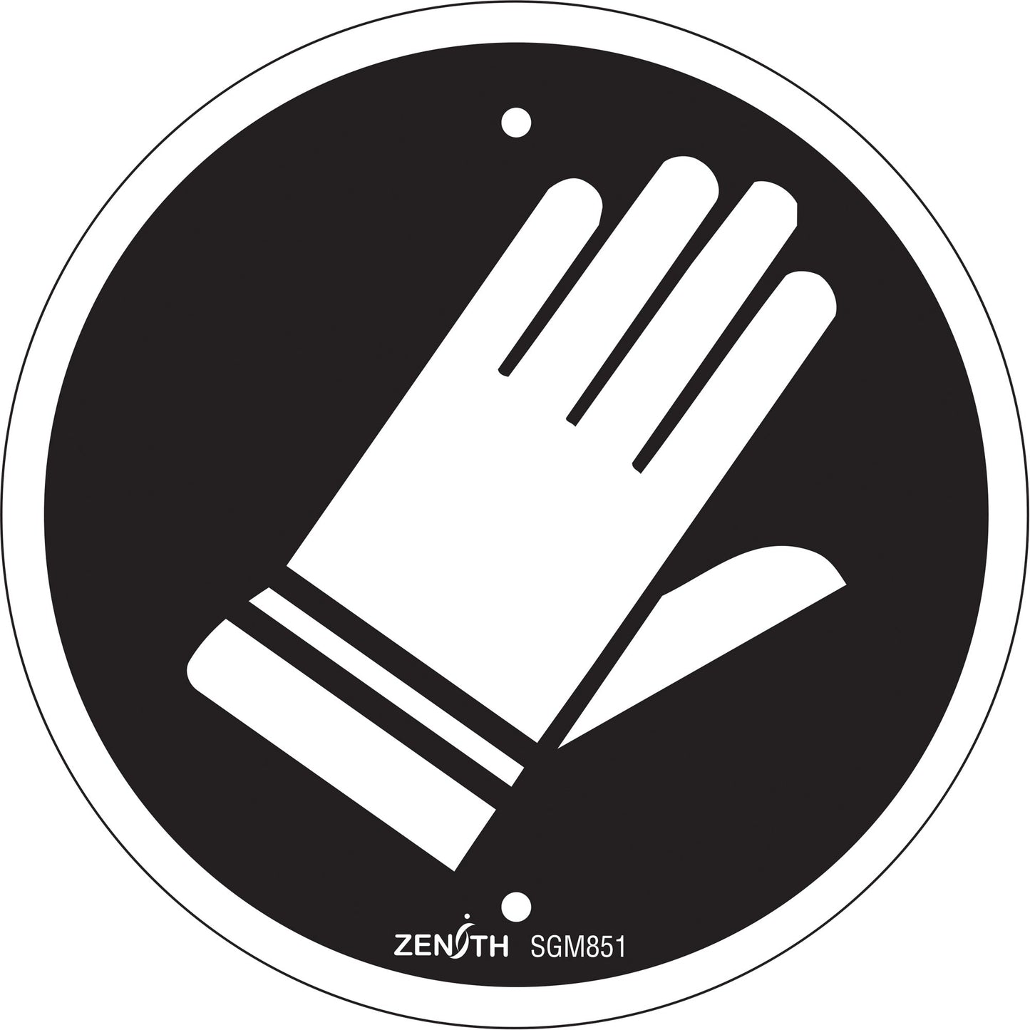Protection des mains requise, panneau de sécurité standard CSA, 6 po x 6 po, plastique, pictogramme