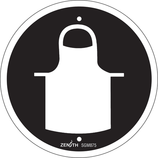 Protective Clothing CSA Standard Safety Sign, 6" x 6", Plastic, Pictogram