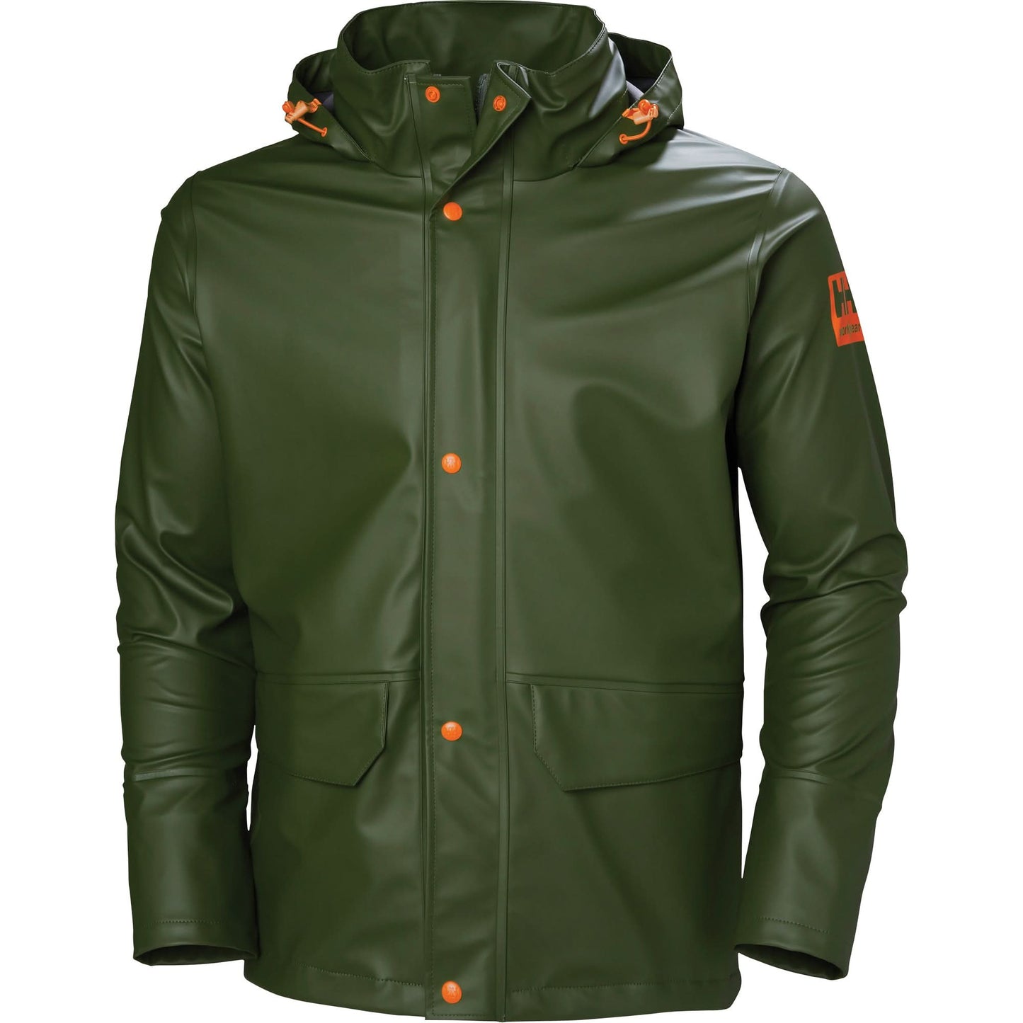 Gale Rain Jacket, Polyester/Polyurethane, Medium, Green