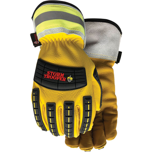 5782CR Storm Trooper Gloves, Large, Cowhide Palm, Elastic Cuff