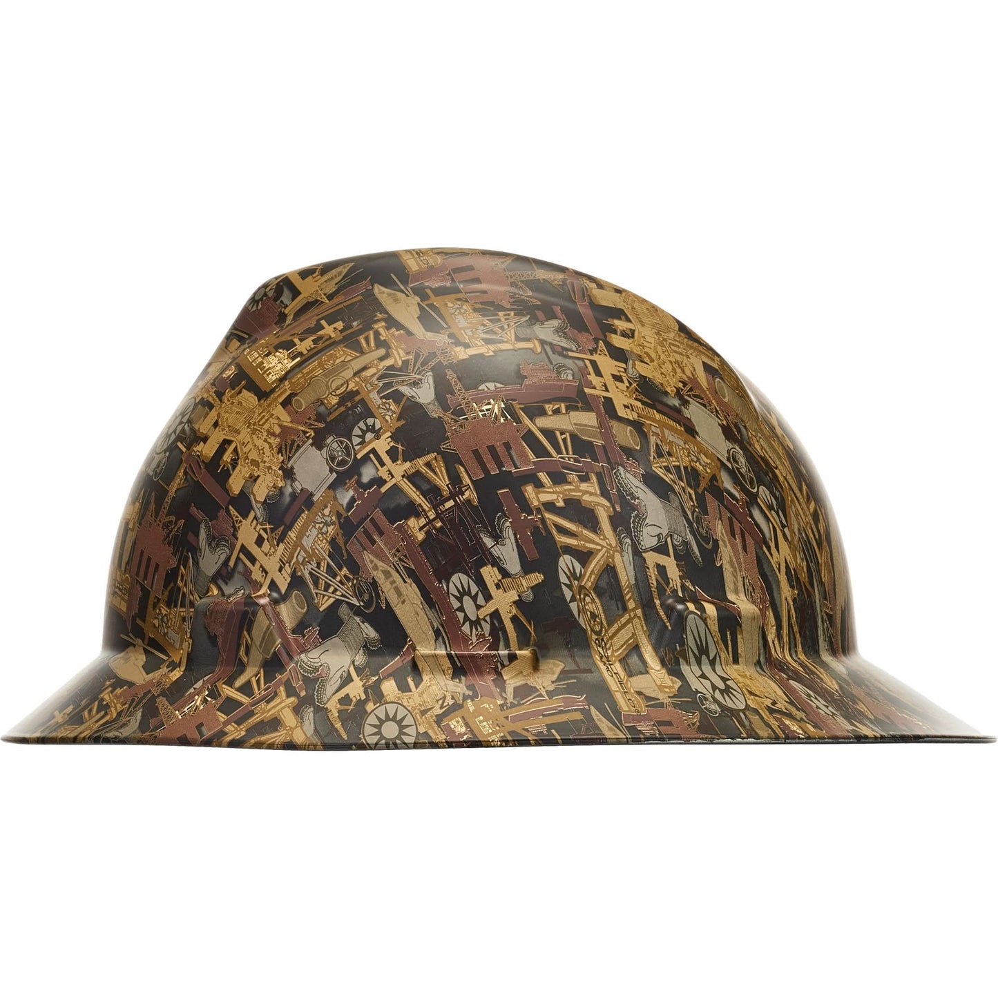 V-Gard® Hydro Dip Full Brim Hard Hat, Ratchet Suspension, Multi-Colour