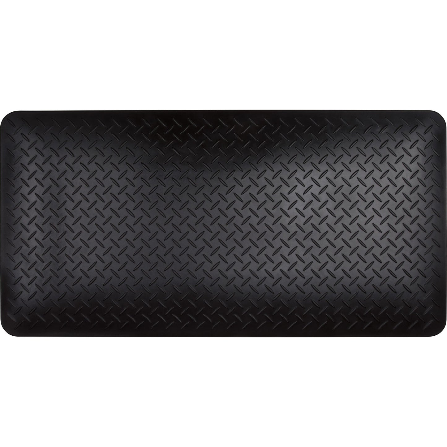 Anti-Fatigue Matting, Diamond, 1-2/3' x 3-1/4' x 3/4", Black, Polyurethane