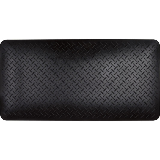 Anti-Fatigue Matting, Diamond, 1-2/3' x 3-1/4' x 3/4", Black, Polyurethane