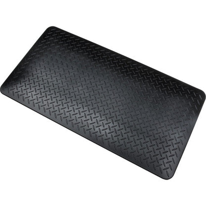 Anti-Fatigue Matting, Diamond, 1-2/3' x 3-1/4' x 3/4", Black, Polyurethane