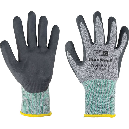 WorkEasy Cut Protective Gloves, Size Medium/8, 13 Gauge, Foam Nitrile Coated, HPPE/Glass Fibre Shell, ASTM ANSI Level A3/EN 388 Level C