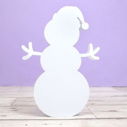 Formes de cartes de luxe vierges et enveloppes - Bonhomme de neige