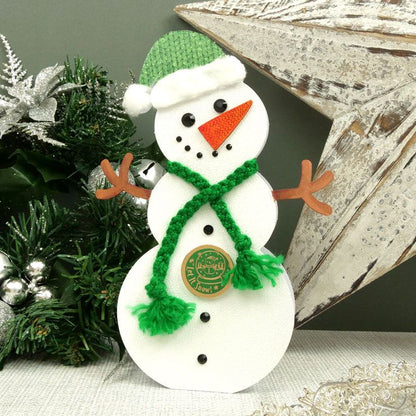Formes de cartes de luxe vierges et enveloppes - Bonhomme de neige