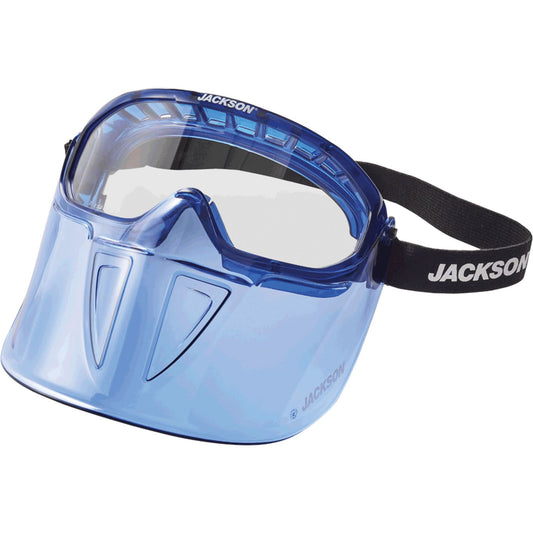 Lunettes de protection premium GPL500 avec écran facial détachable, verres 3.0, anti-buée, ventilation indirecte