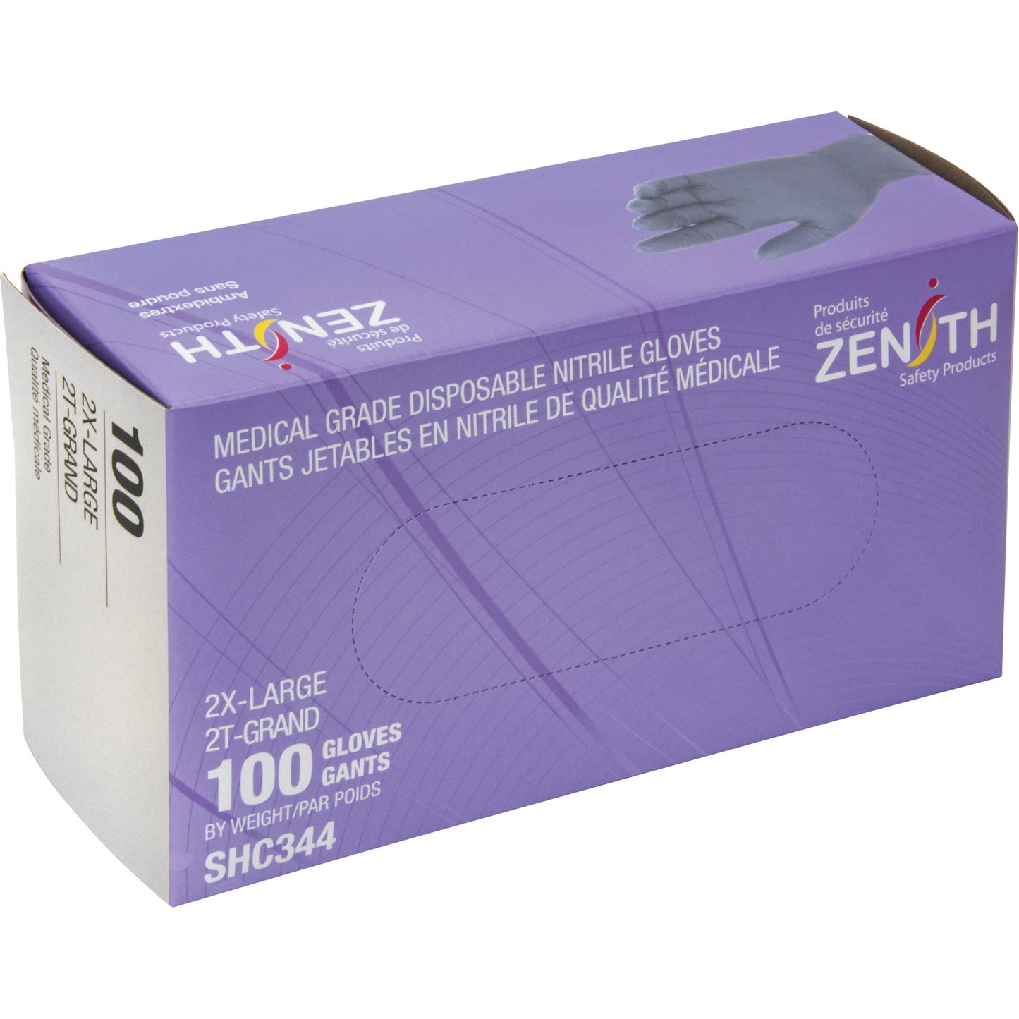 Medical Grade Disposable Gloves, 2X-Large, Nitrile, 6-mil, Powder-Free, Black, Class 2