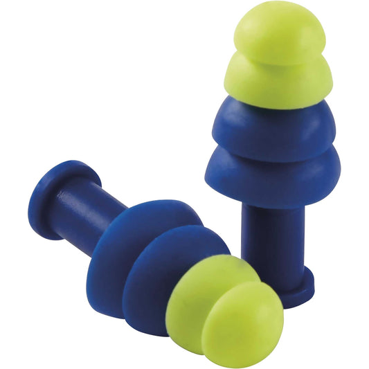 Reusable Tapered Earplugs, Uncorded, Bulk - Box, 27 dB NRR, One-Size