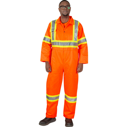 Combinaison de sécurité non doublée, très grande taille, orange haute visibilité