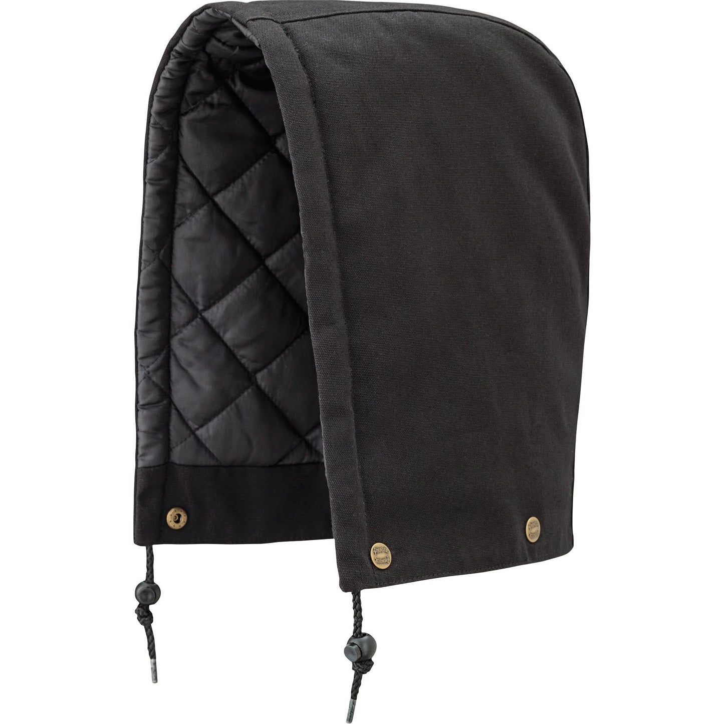 538BK Hood for Quilted Safety Parka, Bomber or Coverall, Black, Cotton