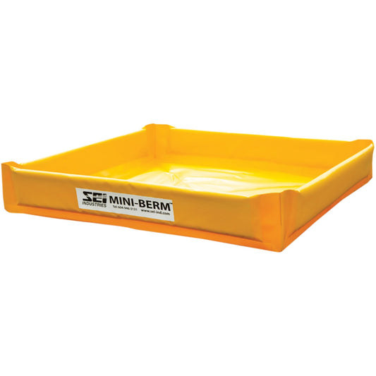 Yellow PVC Mini-Berm, 34 US gal. Capacity, 3' W x 3' L x 6" H