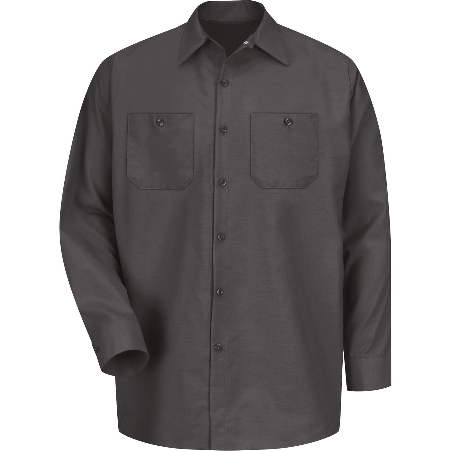 Chemise de travail industrielle à manches longues, homme, grande taille, anthracite
