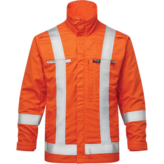UltraSoft® 7 oz. Skyline Summer Bomber Jacket, 4X-Large (Tall), High Visibility Orange