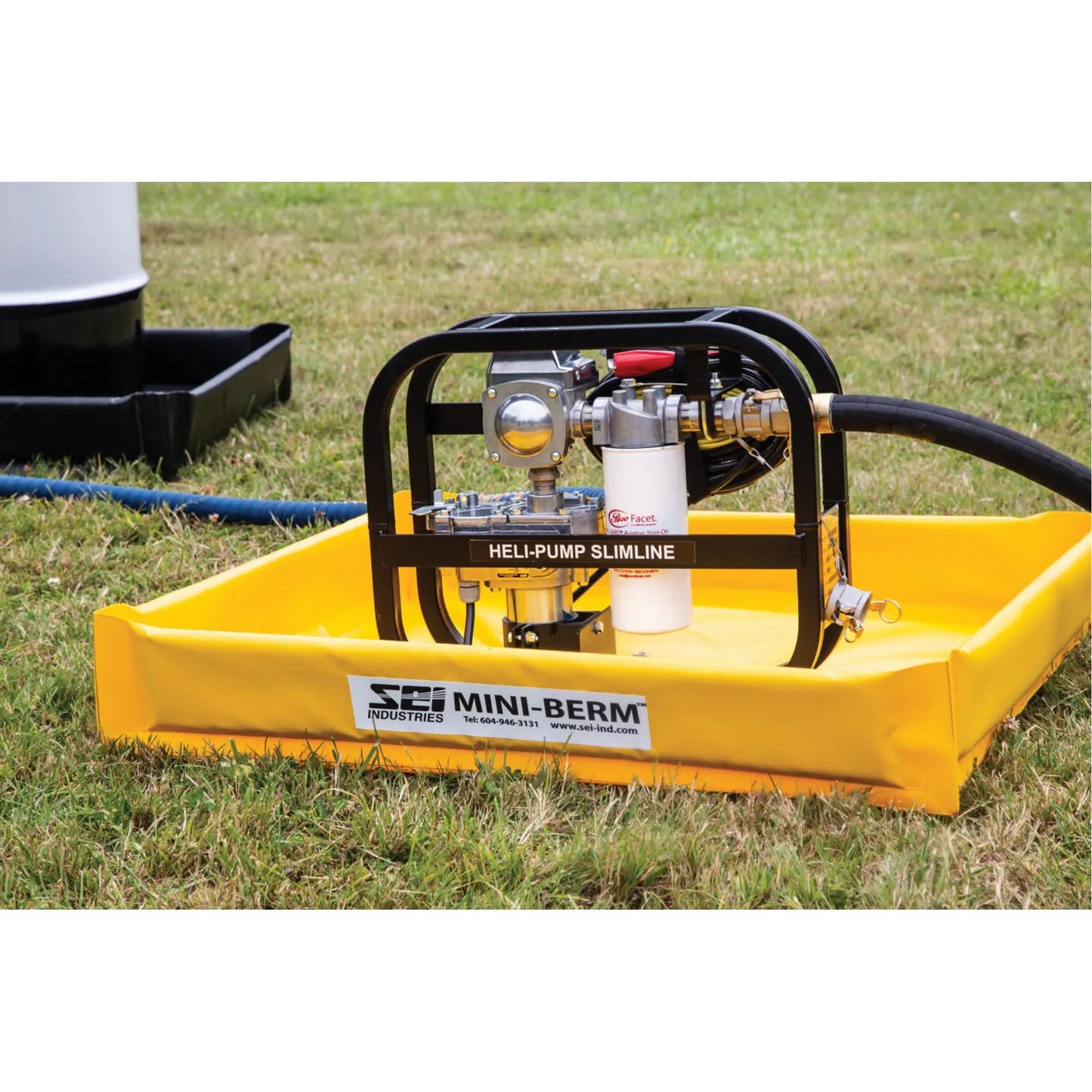 Yellow PVC Mini-Berm, 10 US gal. Capacity, 2' W x 2' L x 4" H