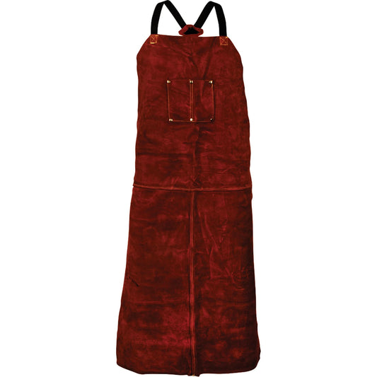 Tablier Tillman® 3842 en cuir de vachette, à bavette, 42" L, marron