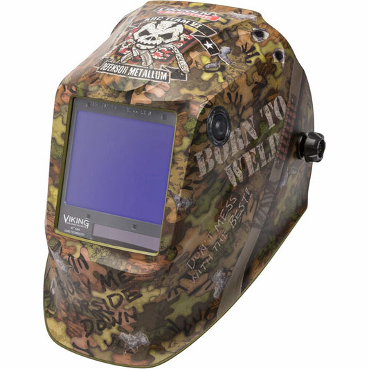 Casque de soudage VIKING™ 3350 Born To Weld™, zone de visualisation de 3,74 po L x 3,34 po l, plage de teintes de 5 à 13