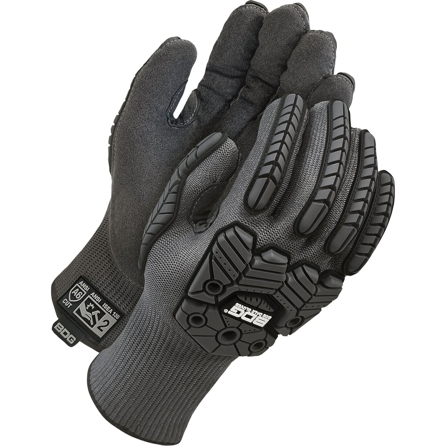 Deny® Lined Cut-Resistant Impact Gloves, 11, Microfibre Palm, Elastic Cuff
