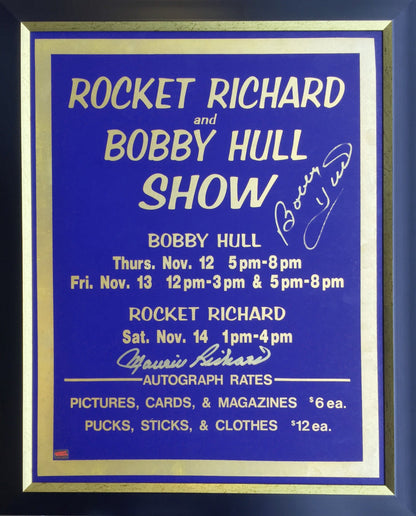 Bobby Hull & Maurice Richard Dual Autographed Vintage Sign