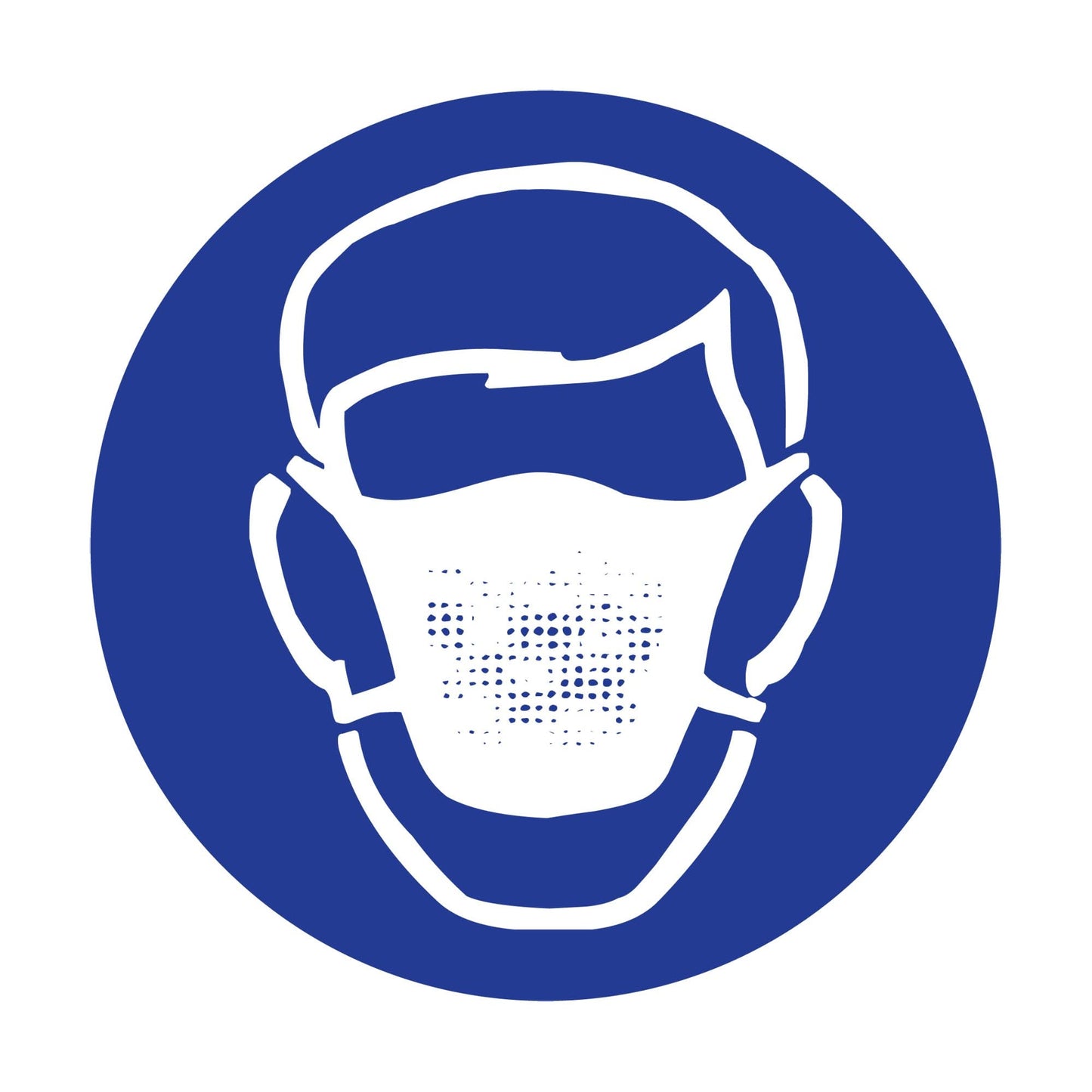Right to Know Pictogram Labels - Dust Mask, Vinyl, Sheet, 1" L x 1-1/8" W