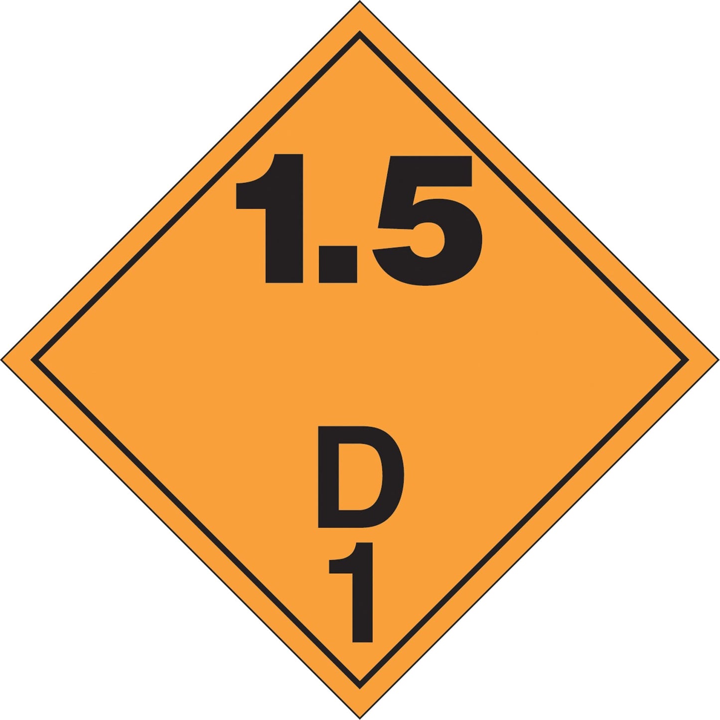 Explosive Materials TDG Placard, Aluminum
