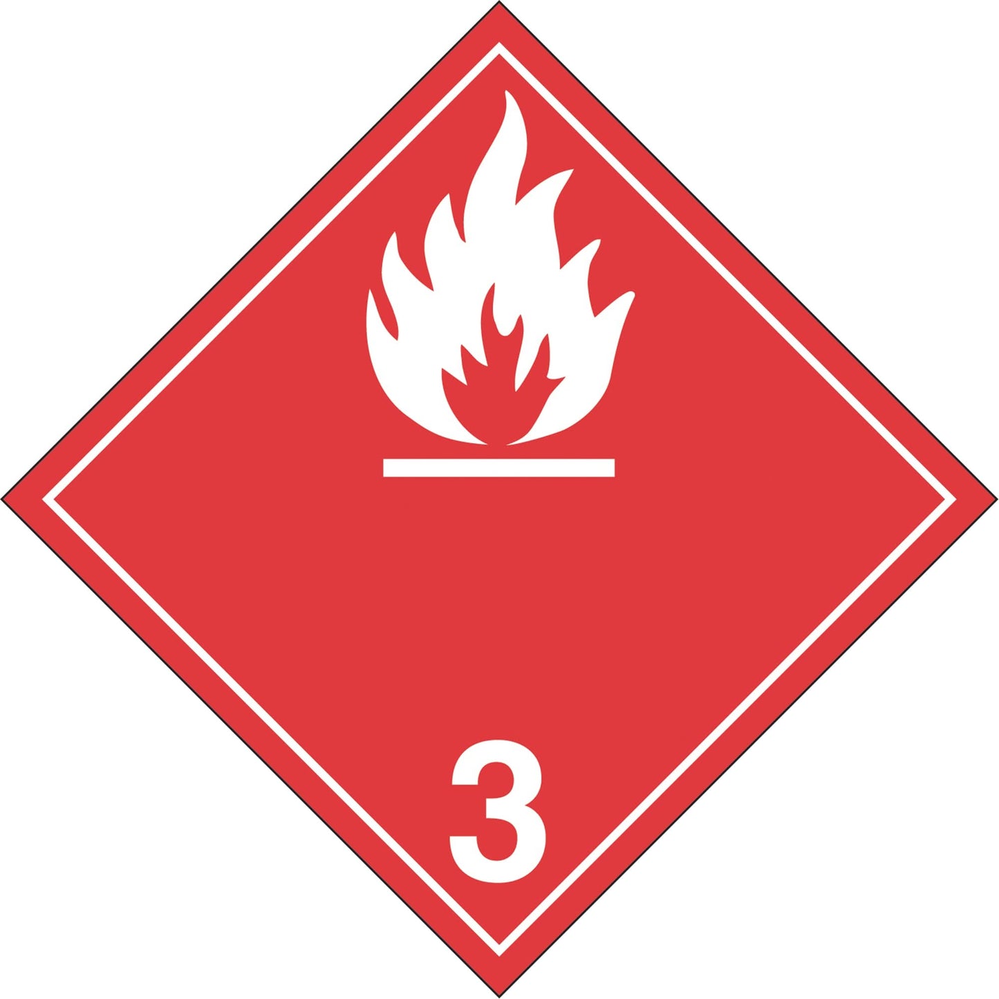 Flammable Liquids TDG Placard, Adhesive Vinyl