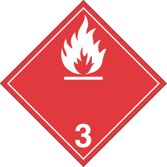 Flammable Liquids TDG Placard, Adhesive Vinyl
