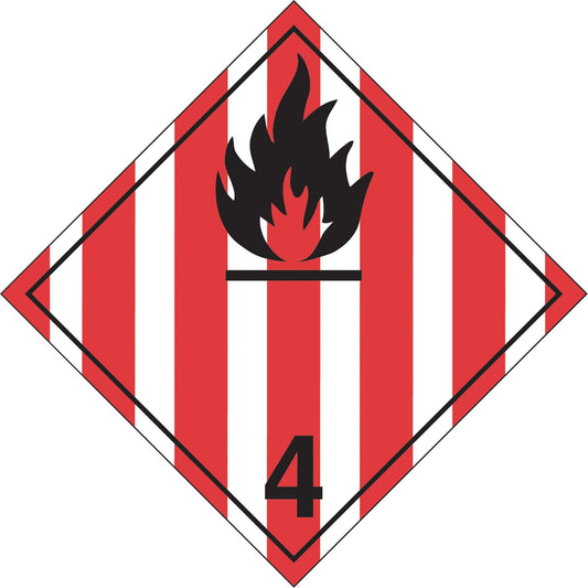 Flammable Solids TDG Placard, Aluminum