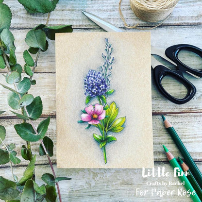 Sketchy Floral - Hello 4x6" Clear Stamp Set 19075