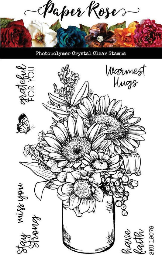 Sketchy Floral - Handpicked Bouquet 4x6" Clear Stamp Set 19078