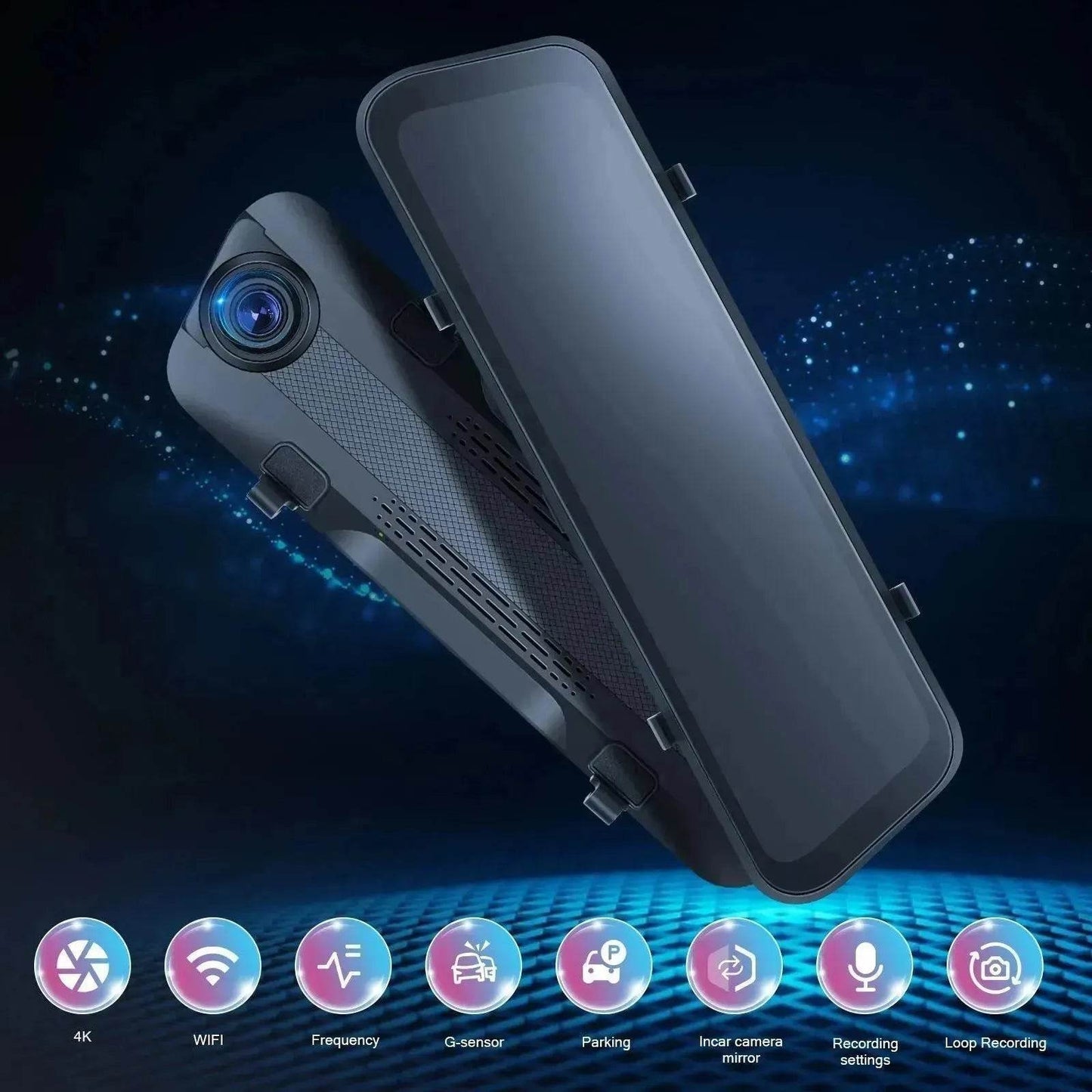 Smart Streaming Media Touch HD Built-in Front  HD Resolution Rear Mirror  LCD Screen Camera