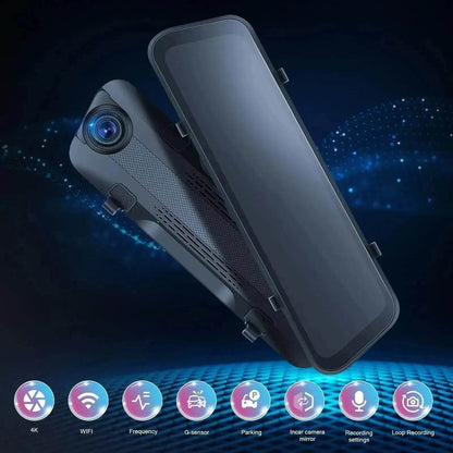 Smart Streaming Media Touch HD Built-in Front  HD Resolution Rear Mirror  LCD Screen Camera