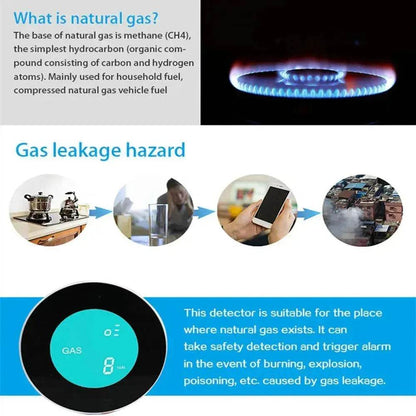 Smart Wireless WIFI  High Sensitive Remote Control Gas Detector Smart Gas Leak Sensor