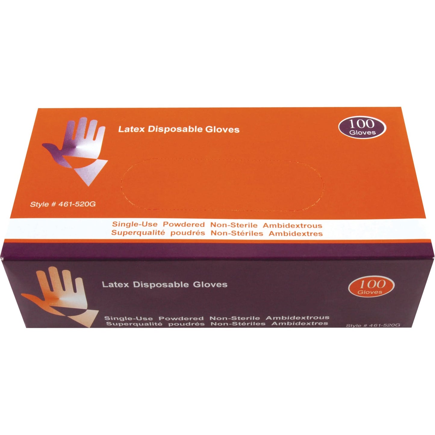 Industrial Grade Gloves, Medium, Latex, Powdered, White
