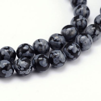 Snowflake Obsidian Gemstone Bead