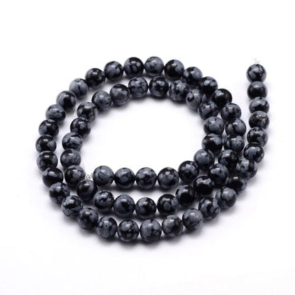 Snowflake Obsidian Gemstone Bead
