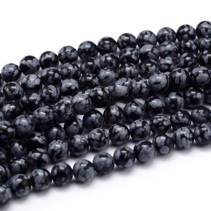 Snowflake Obsidian Gemstone Bead