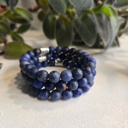 Sodalite Gemstone Bead Bracelet | The Stone of Communication