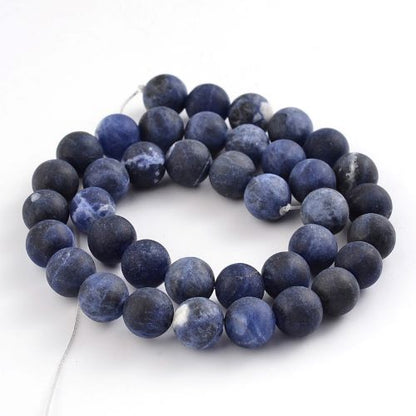 Sodalite Frosted Gemstone Bead