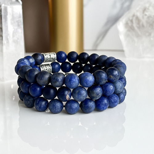 Sodalite Gemstone Bead Bracelet | The Stone of Communication