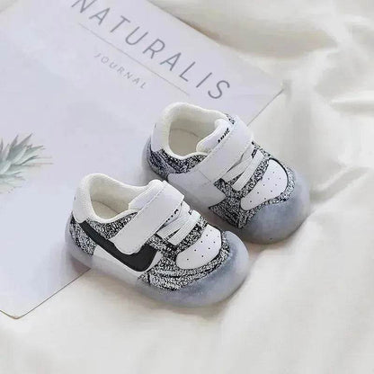 Solid Color Boys And Girls Toddler Soft Bottom Kids White Shoes