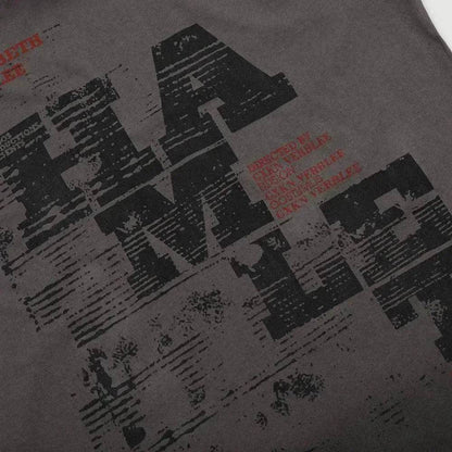 Spray Painting Do Dirty Old Letter Print Short-sleeve