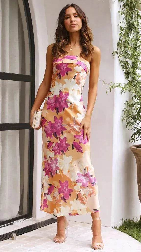 Nouvelle robe bustier sans manches et sans dos pour femme, style socialite élégant, printemps et été, style européen et américain