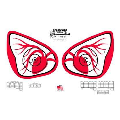 SpyderWeb Deer Vitals Dual Face Paper Target