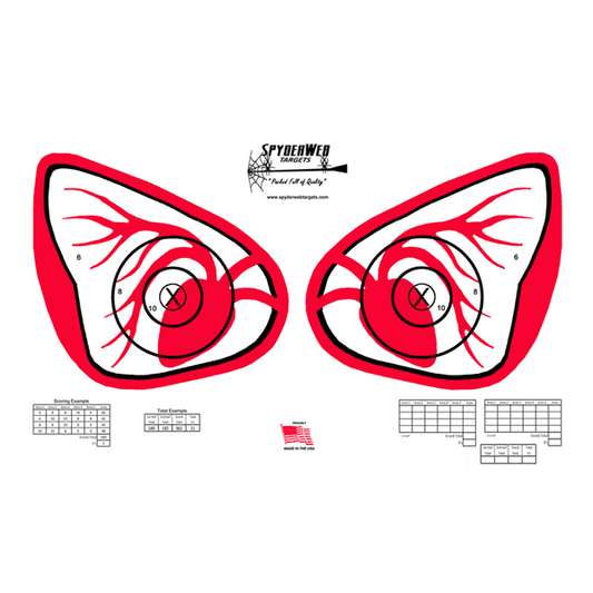 Cible en papier double face SpyderWeb Deer Vitals