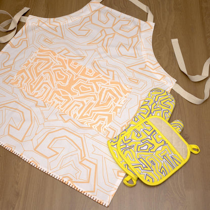 Squiggles: Fun Cotton Oven Mitt and Pot Holde