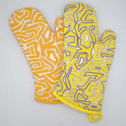 Squiggles: Fun Cotton Oven Mitt and Pot Holde