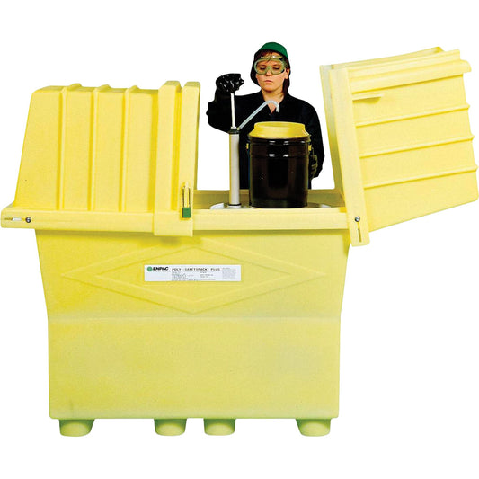 Poly-Safeypacks® Plus Without Drain, 60.25" L x 34.5" W x 64" H, 1200 lbs. Load Capacity